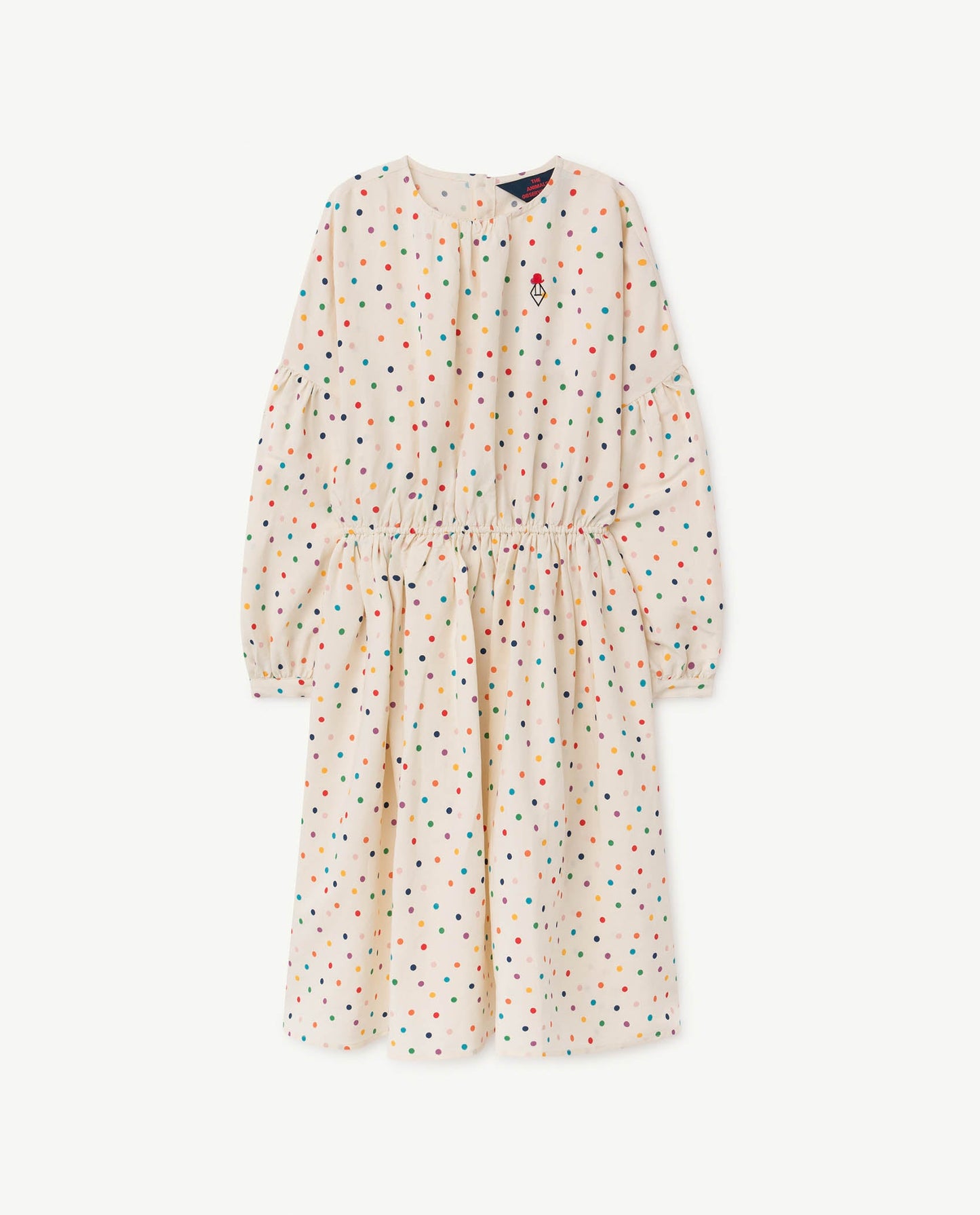 Girls White Dots Waist Dress