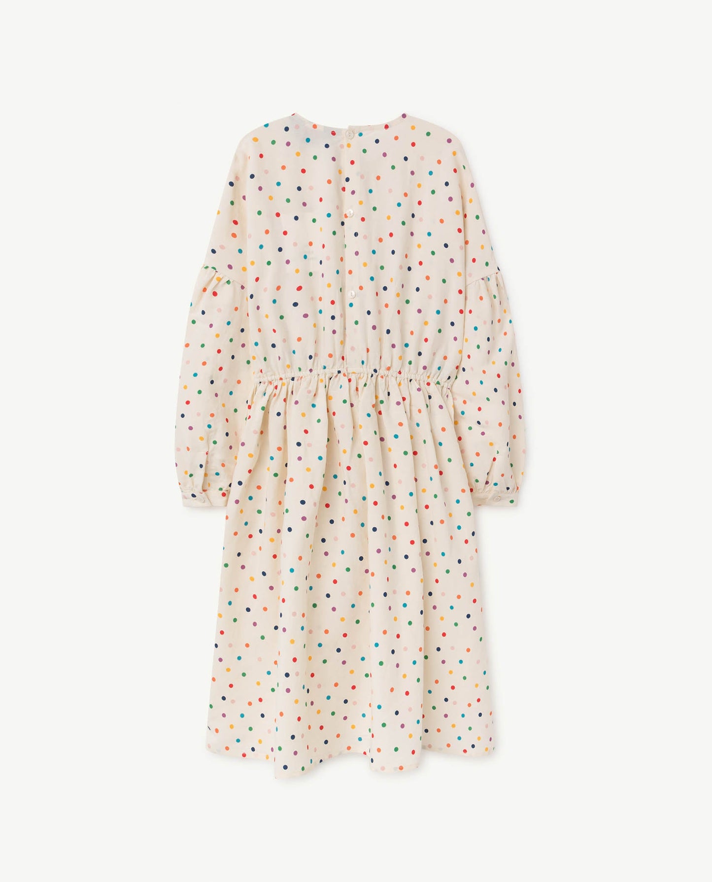 Girls White Dots Waist Dress