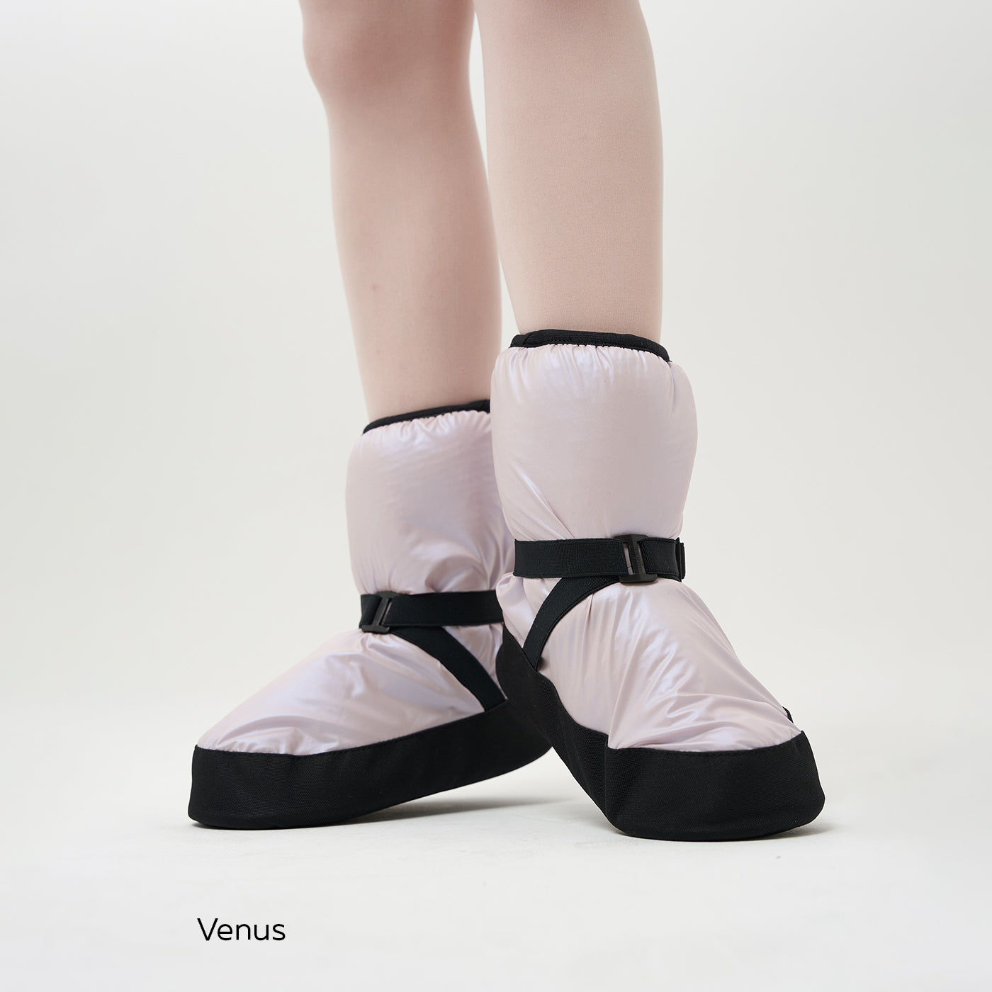 女童珍珠粉色芭蕾舞保暖鞋(M-68/1/Venus)