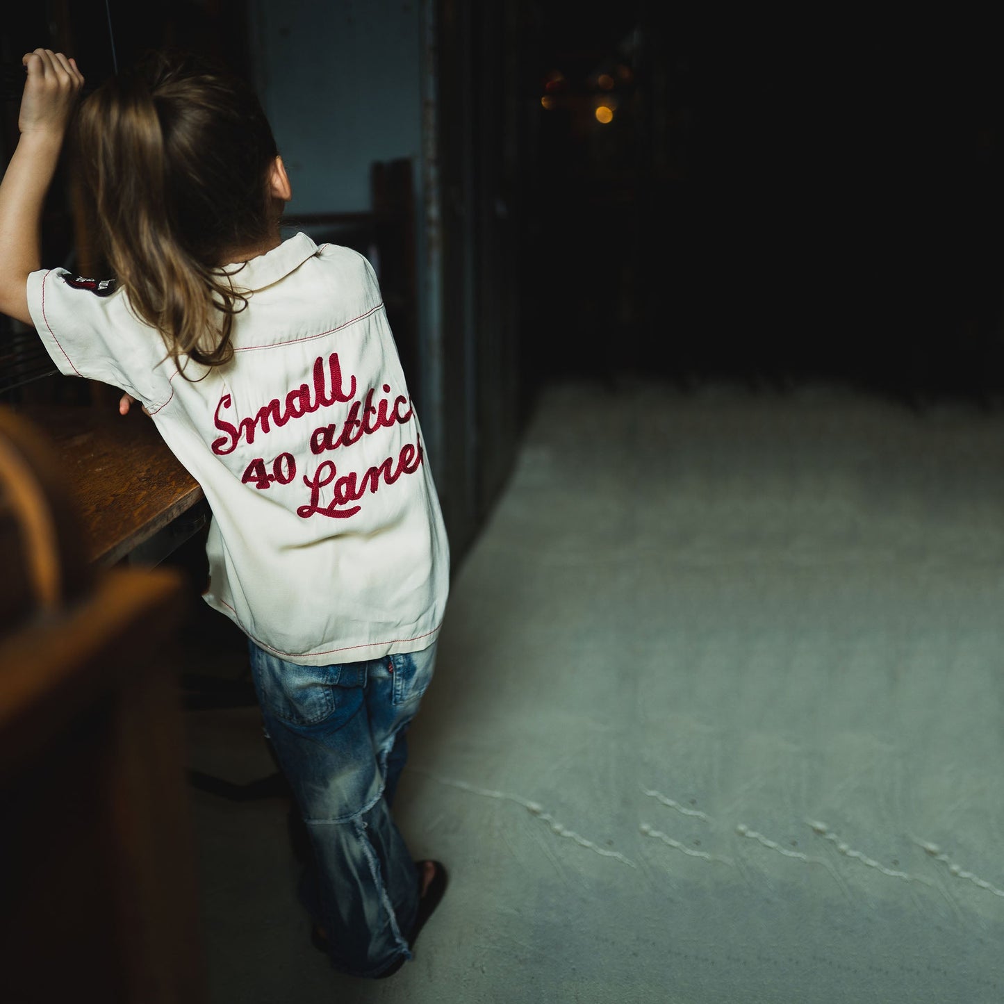 儿童白色Logo衬衫