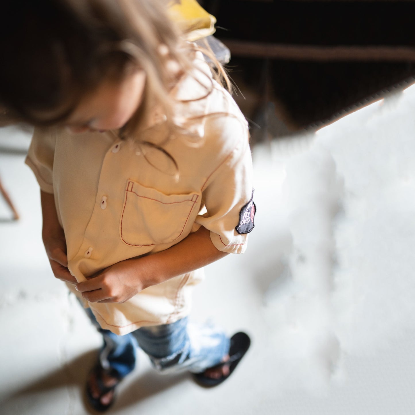 儿童白色Logo衬衫