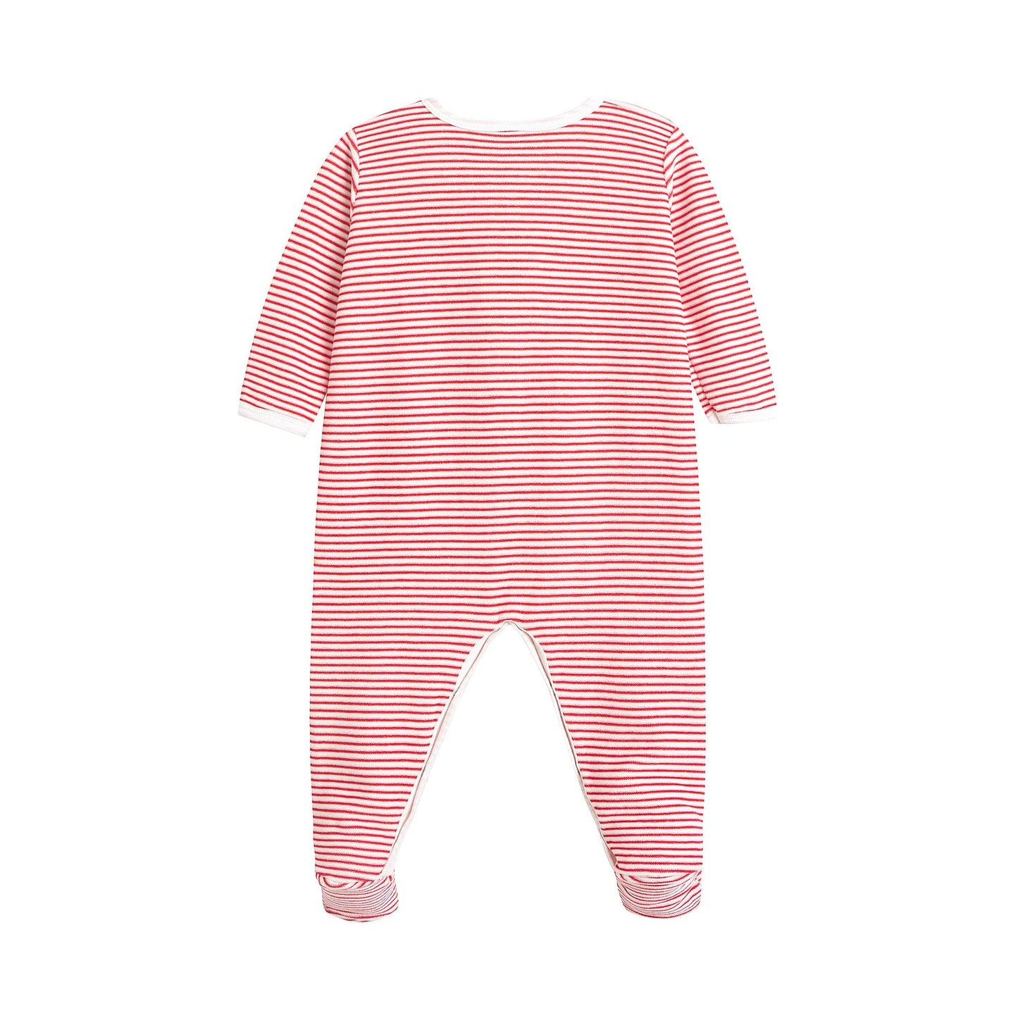 婴儿白色印花棉连体衣