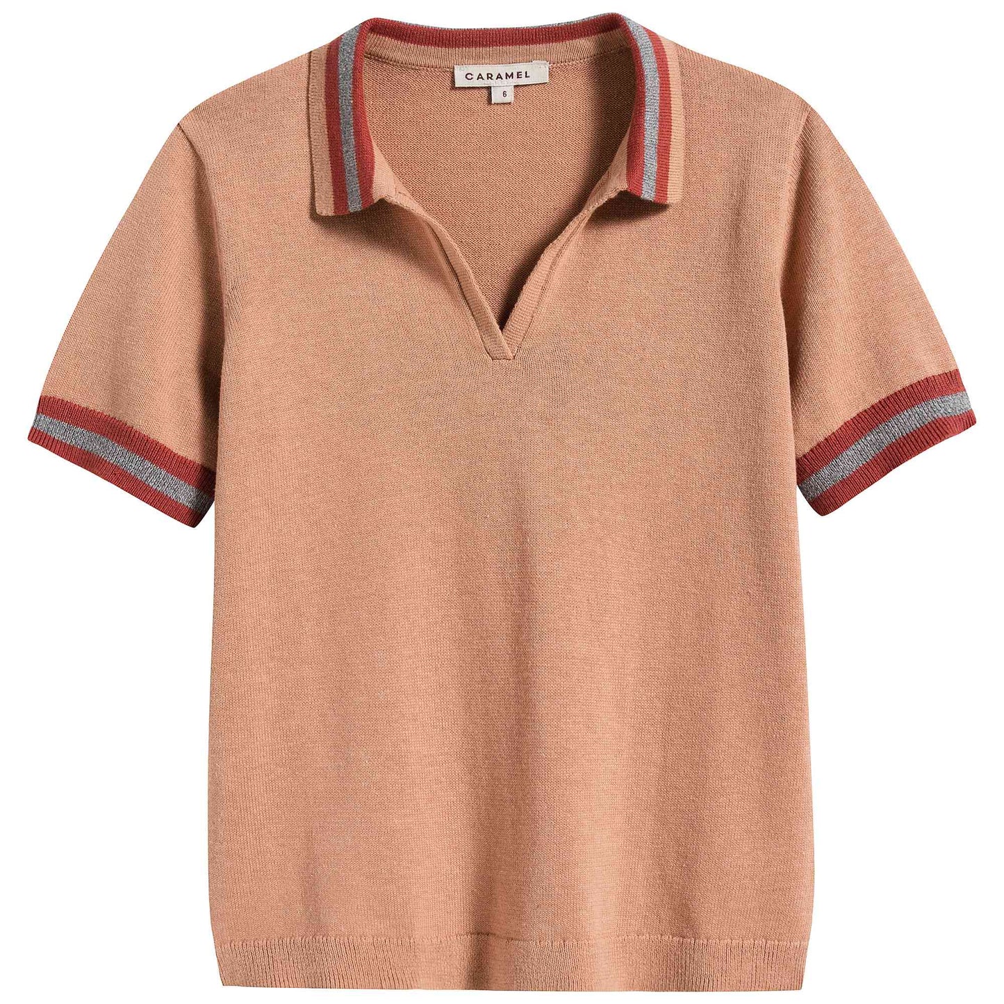 女童陶土色Polo衫