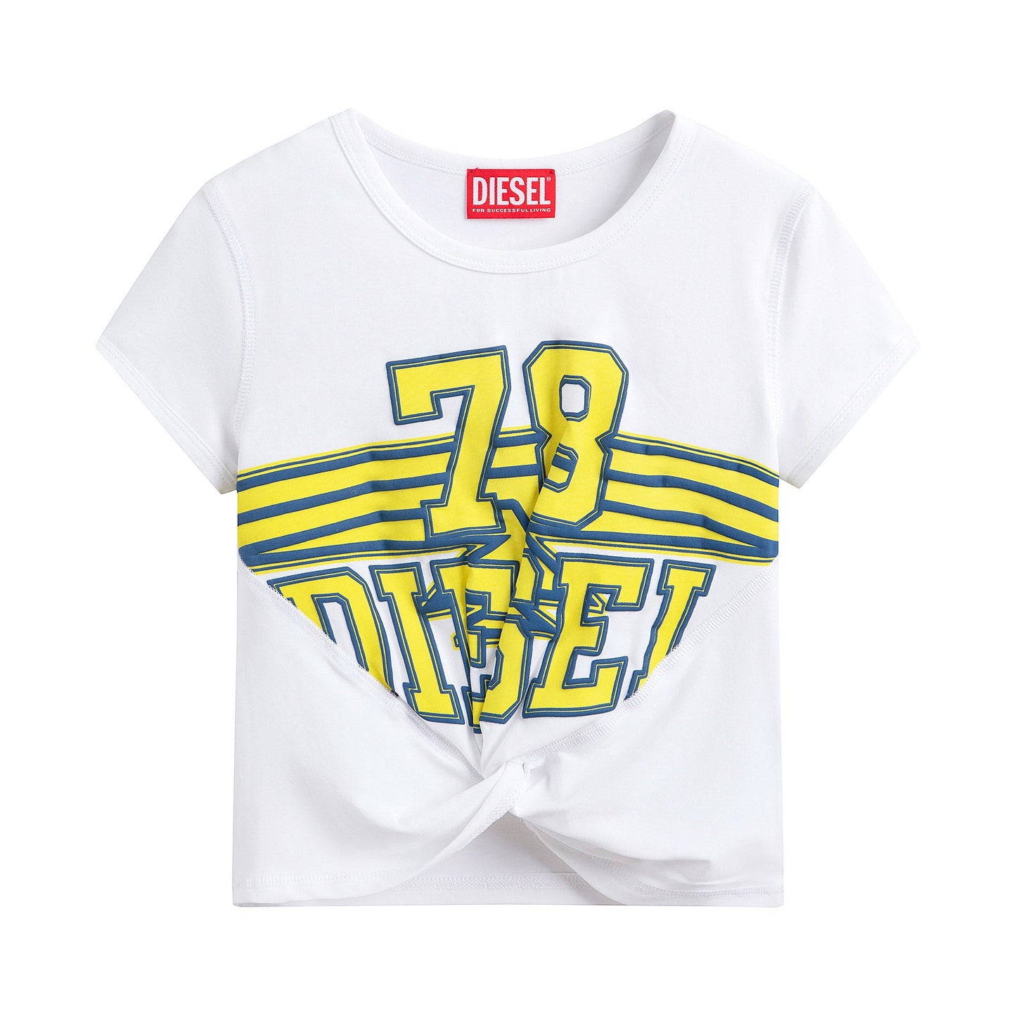 女童白色Logo棉T恤