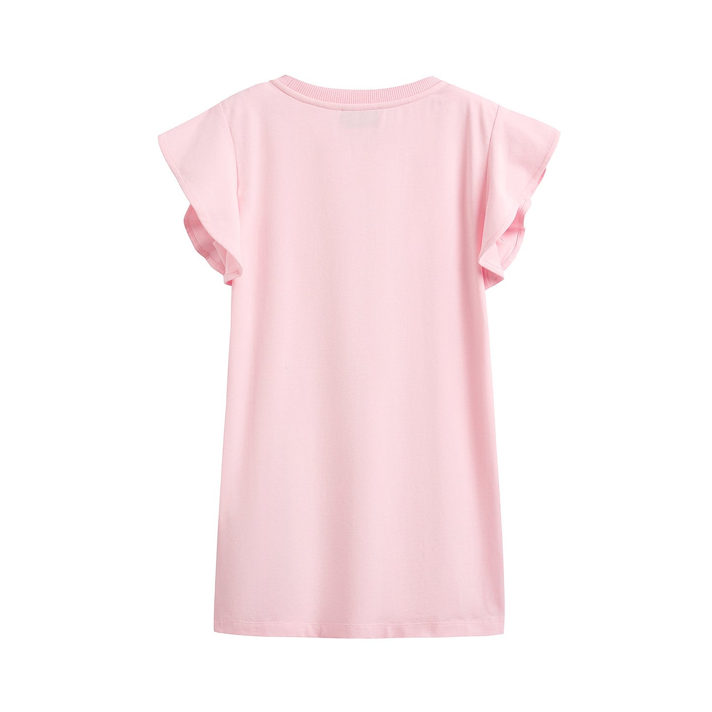 女童粉色Logo棉连衣裙