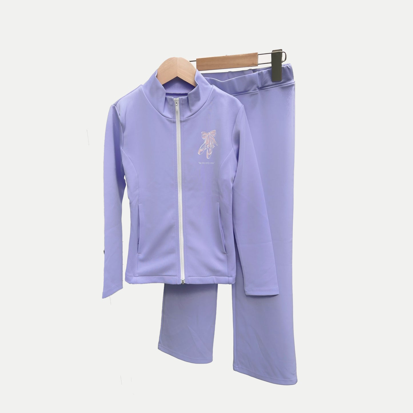 女童薰衣草芭蕾舞套装(op200-B3-Back&Chest/Lavender)