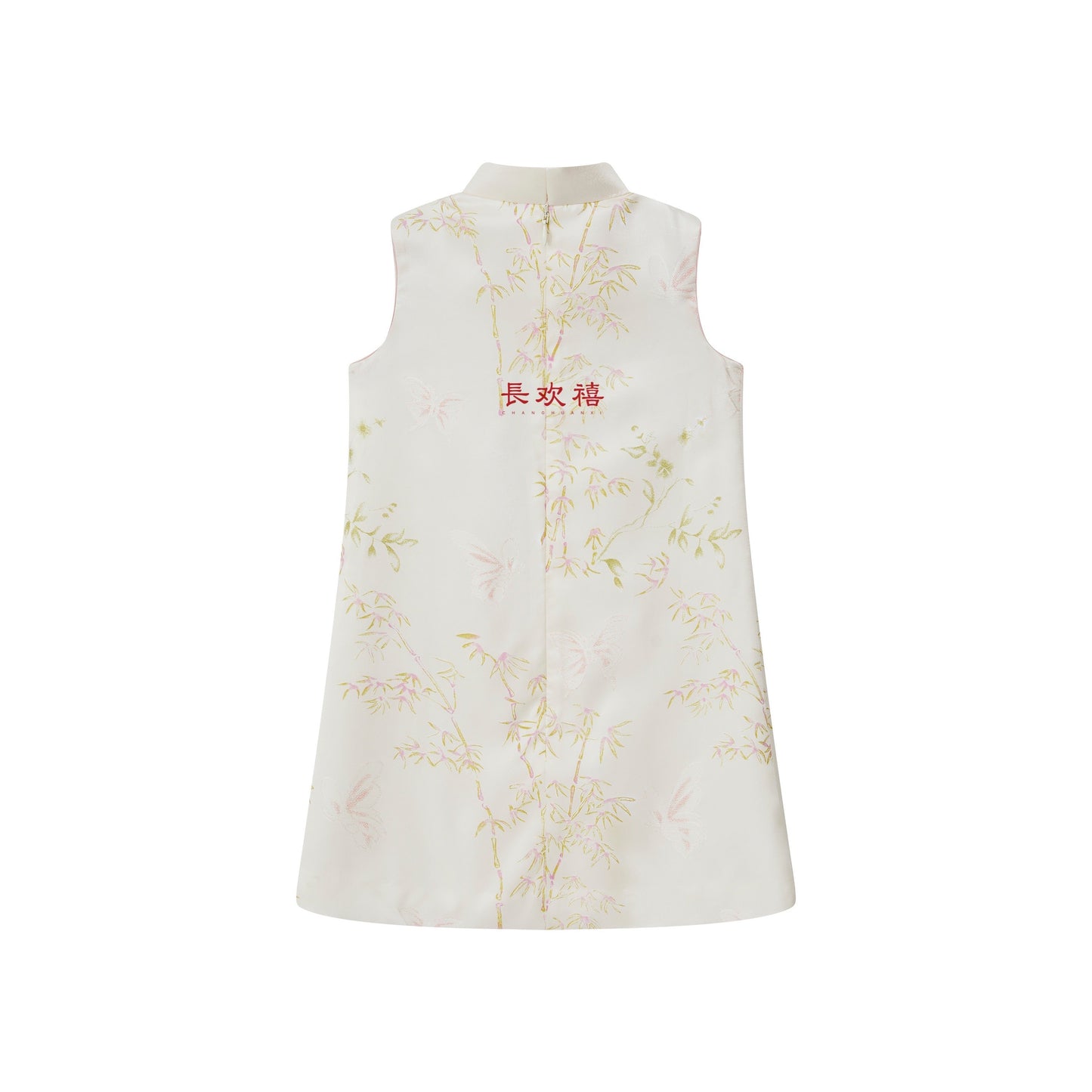 女童白色"逍遥"中式旗袍