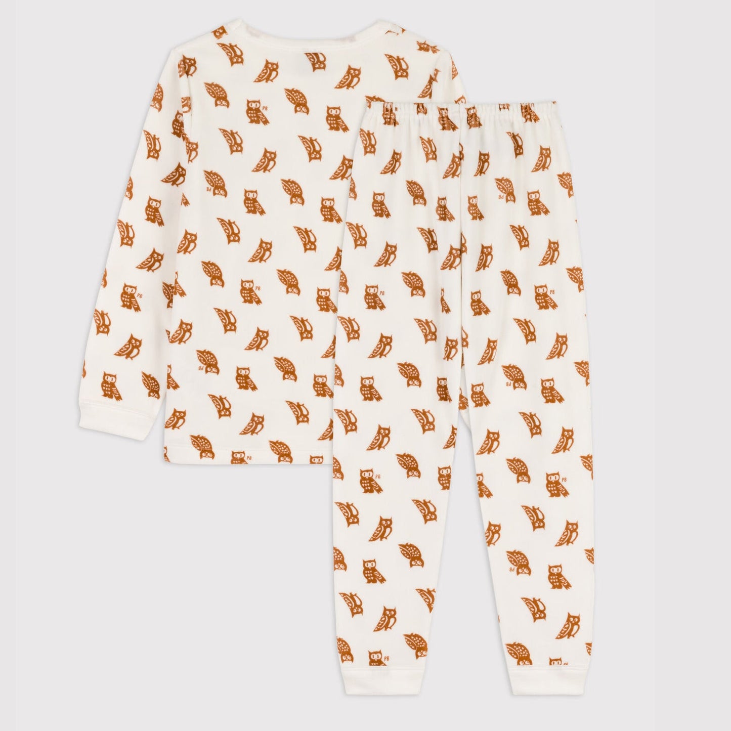 女童白色印花棉睡衣套装