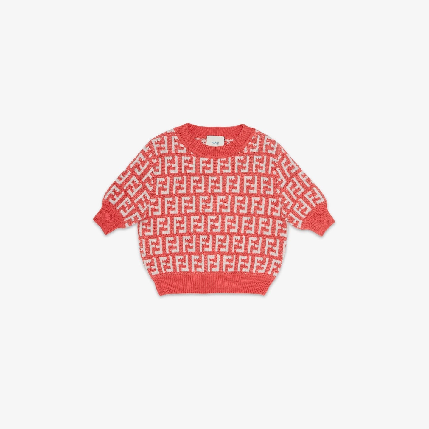 女童粉色Logo毛衣