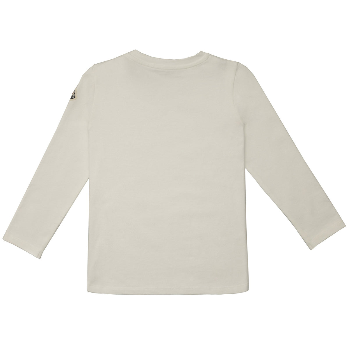Baby White Fancy Printed Trims Long Sleeve T-Shirt