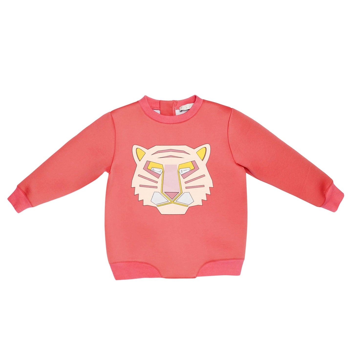 Girls Red Tiger Head Printed Cotton 'Reeve Scuba ' Sweatshirt