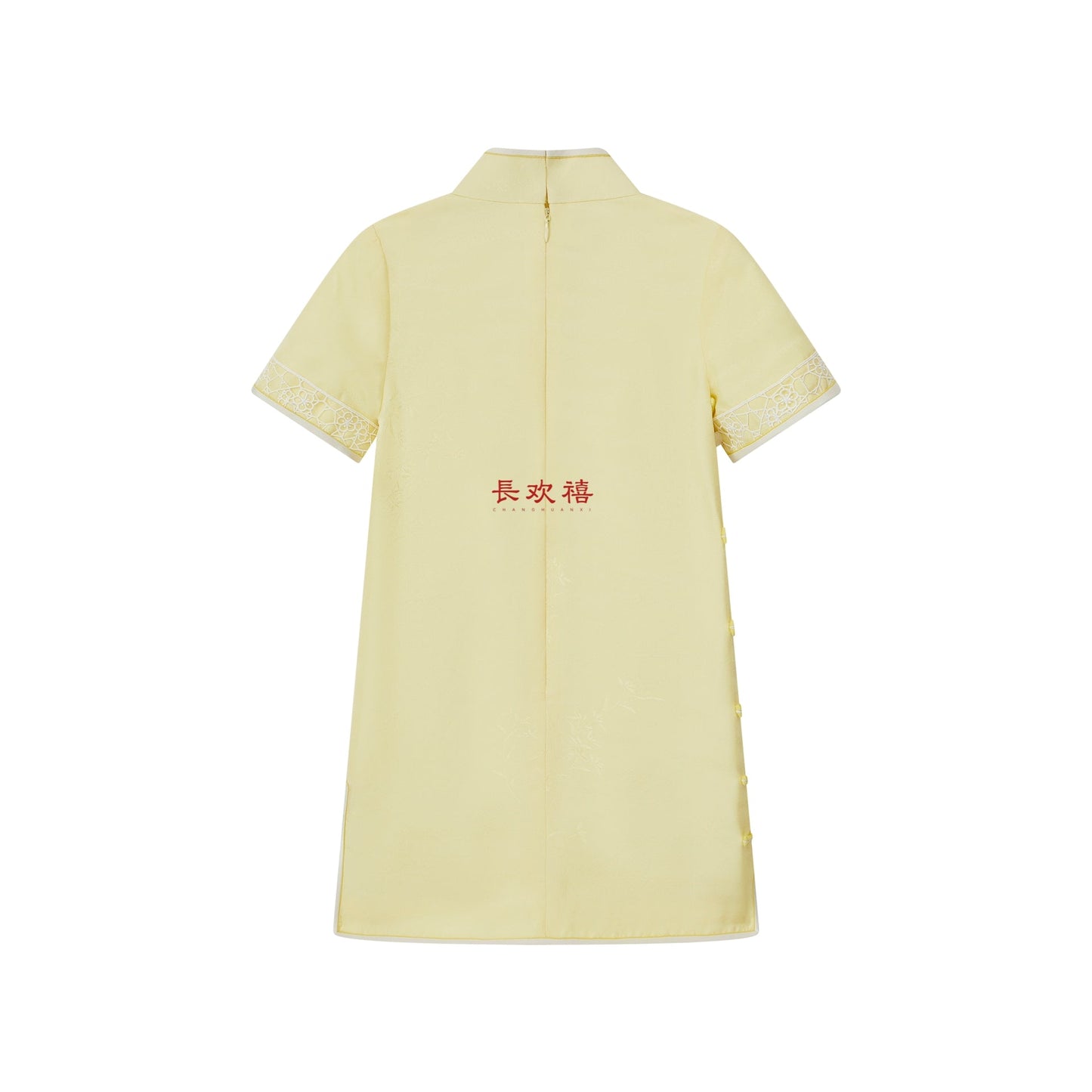 女童黄色"谷雨"中式旗袍
