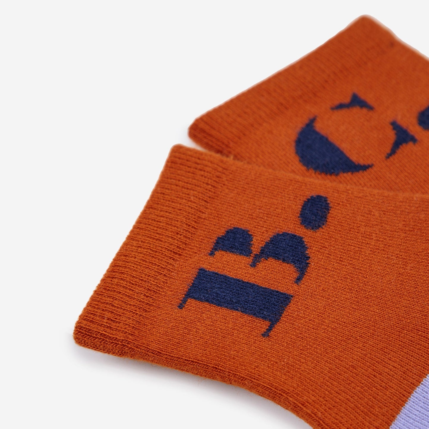 儿童棕色Logo棉袜