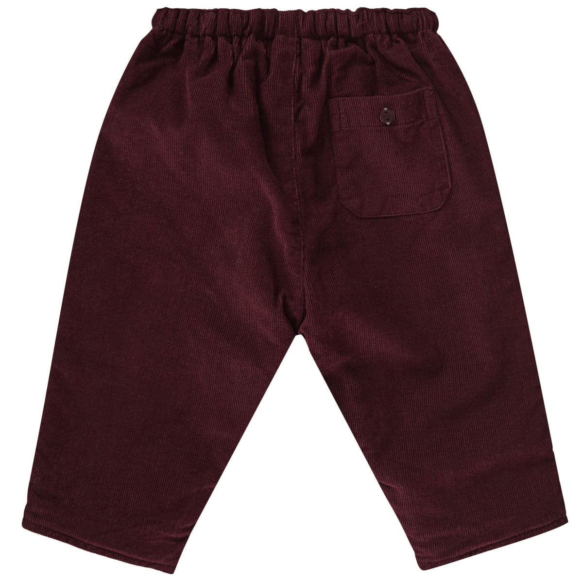 Baby Wine Red Stripe Cotton Trousers