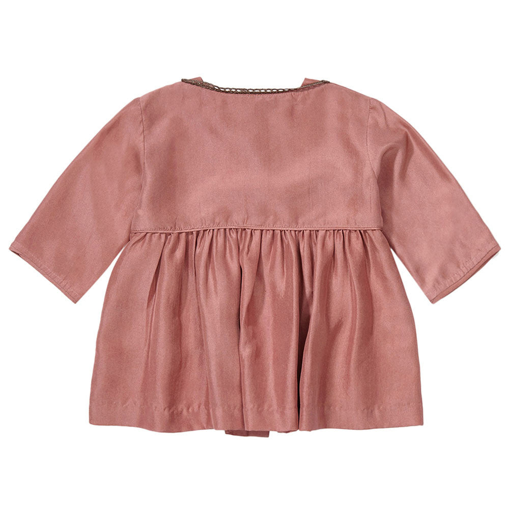 Baby Girls Mauve Silk Woven Dress