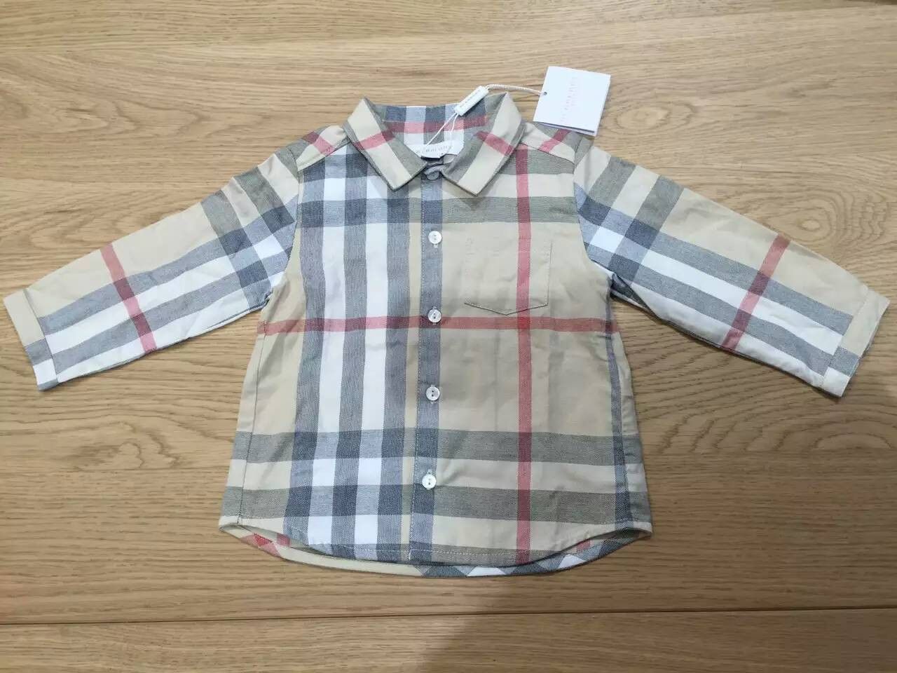 Baby Beige Classic Check Shirt