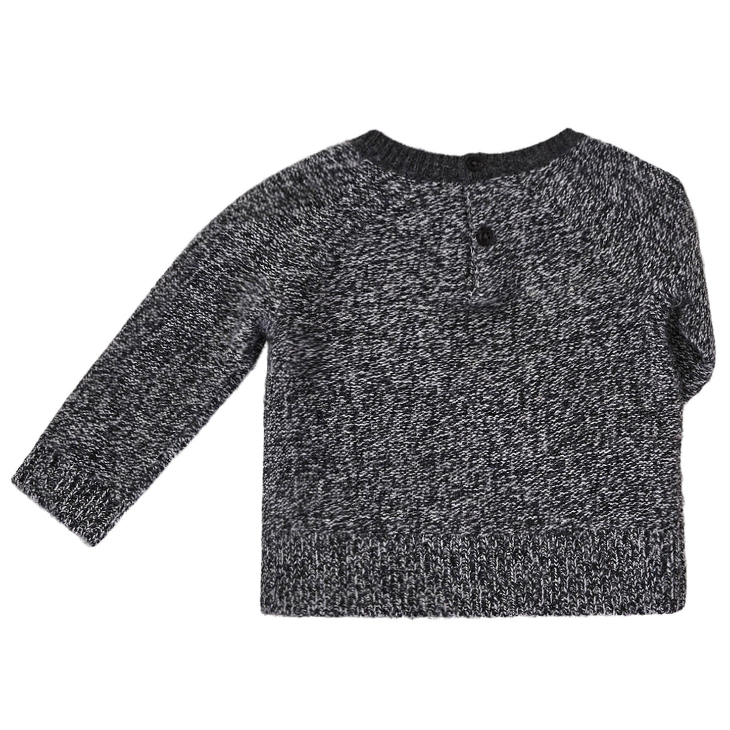 Baby Boys Black Knitted Wool Sweater