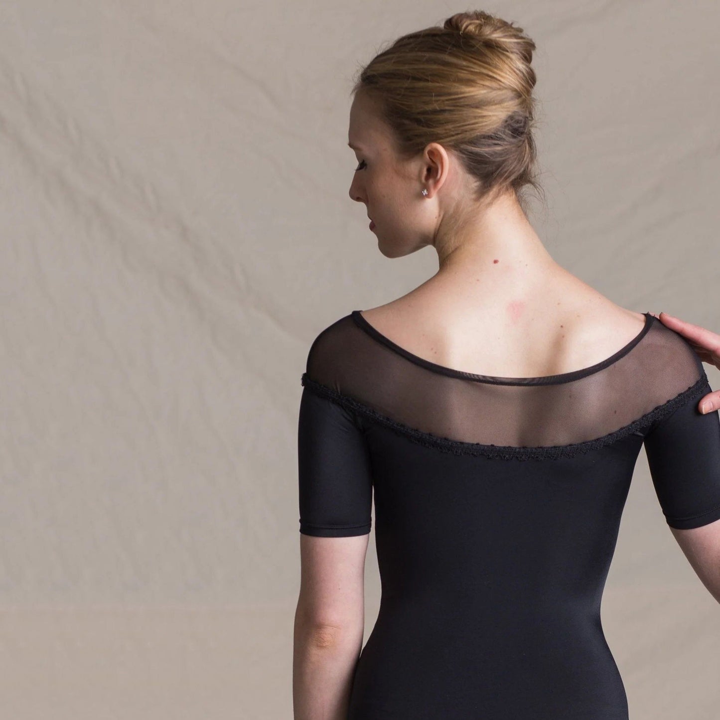 女童黑色芭蕾舞连体衣(1402/Black)