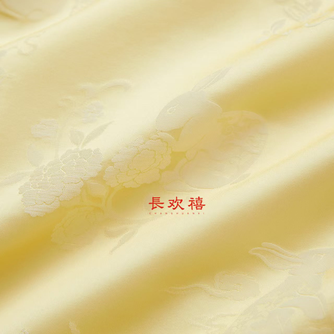 女童黄色"玉兔"中式旗袍