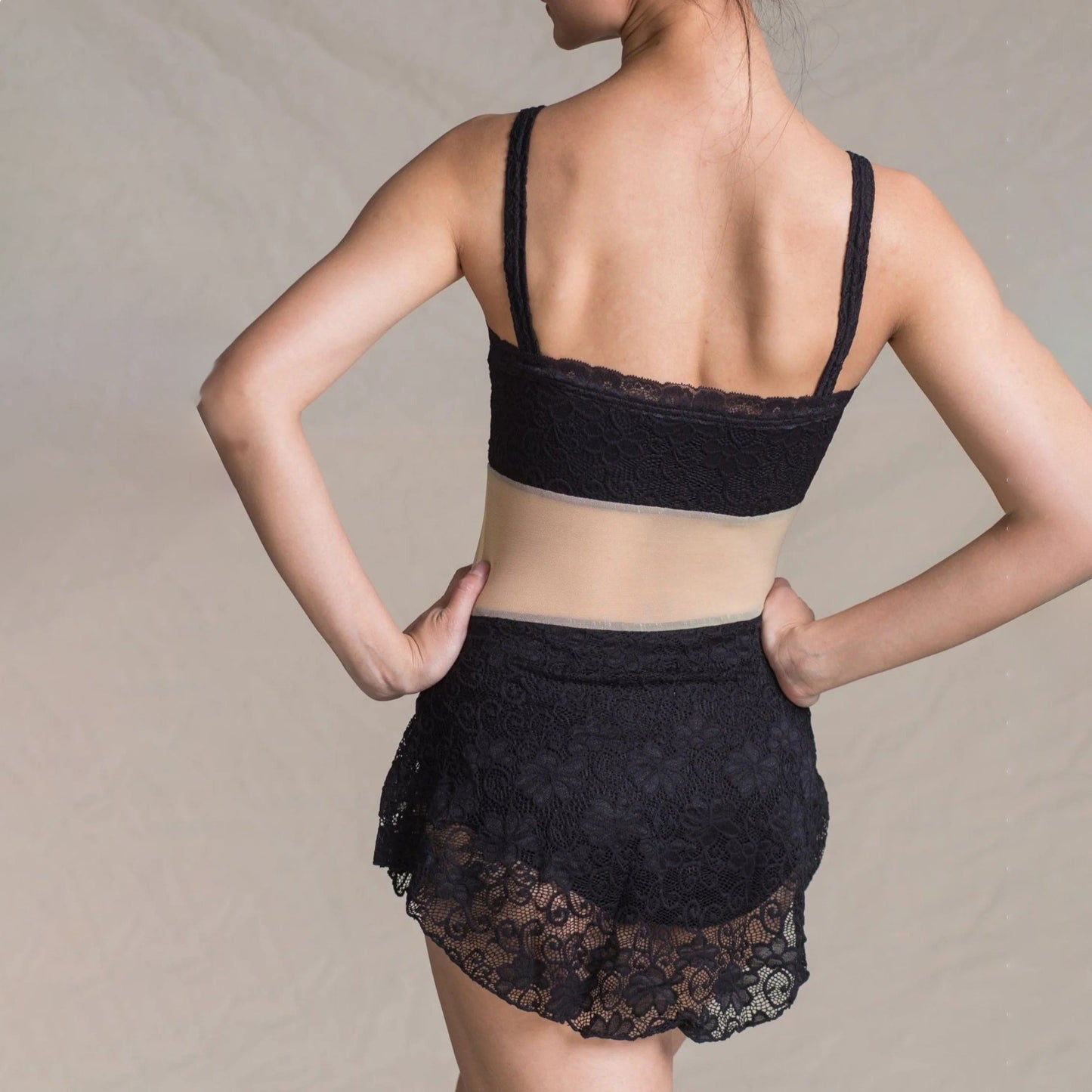 女士黑色芭蕾舞连体衣(1513/Black)