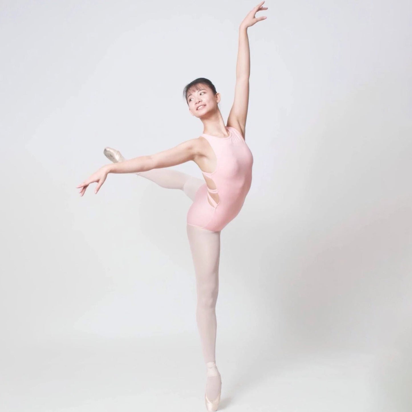女士粉色芭蕾舞连体衣(S1515/Pink)