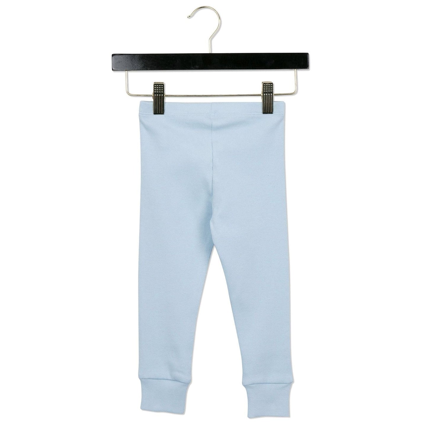 Girls Light Blue Cotton Leggings With Panda Label