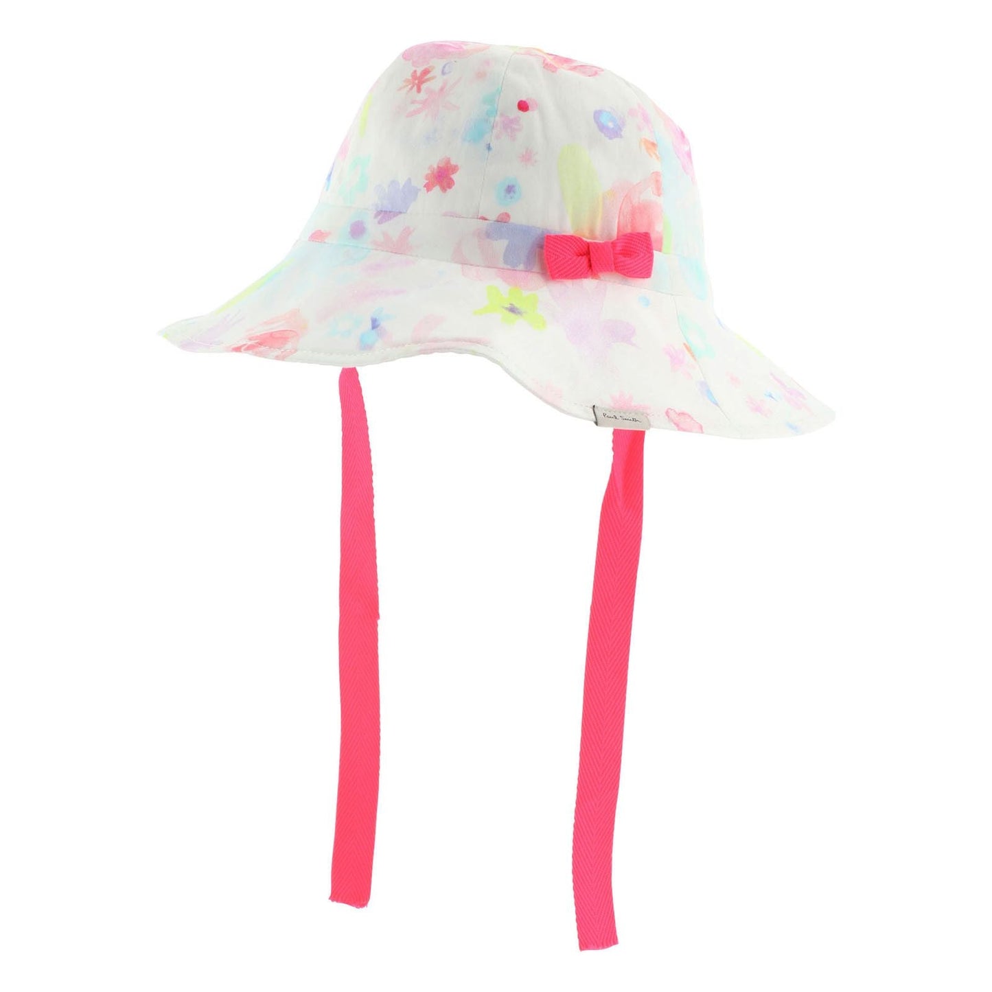 Baby Girls White Sun Hat With Bow Trims