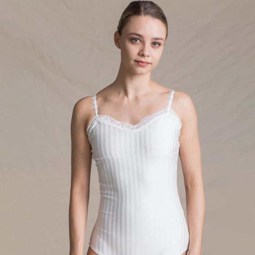 女士白色芭蕾舞连体衣(1718/White)