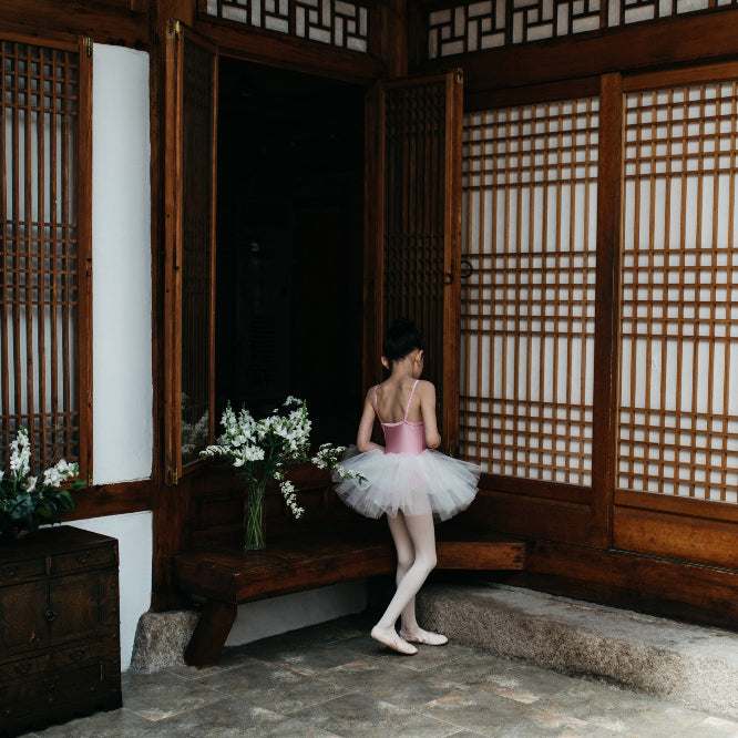 女童粉色芭蕾舞连体衣