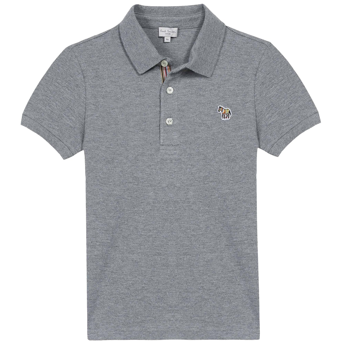 Boys Grey Cotton Polo Shirt