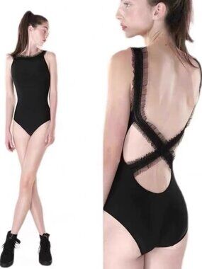 女士黑色"ELEANOR"芭蕾舞连体衣(182LE33VL/black)