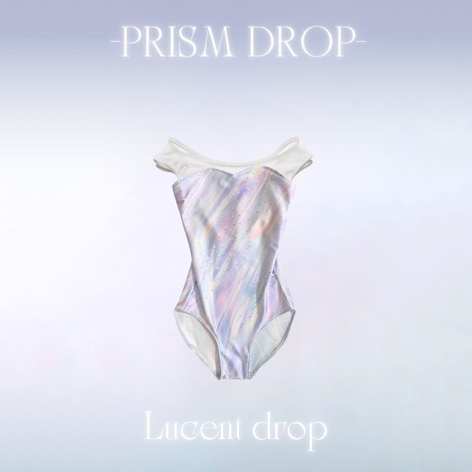 女童白色"Lucent drop-Prism drop"芭蕾舞连体衣(187425293/Plie/White)