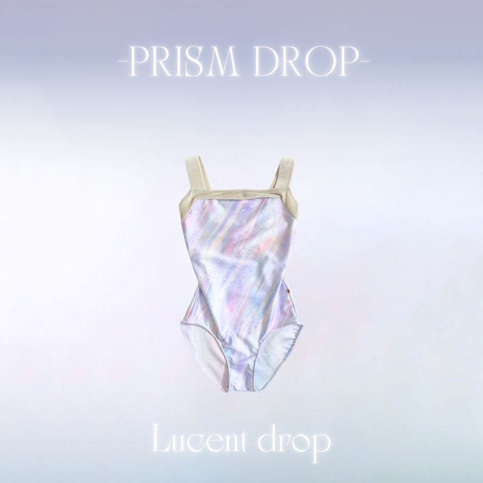 女童彩色"Lucent drop-Prism drop"芭蕾舞连体衣(高叉187425322HL/Pique/White)