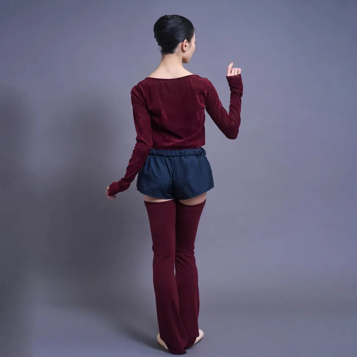 女士深红色芭蕾舞开衫(189665857/Burgundy)