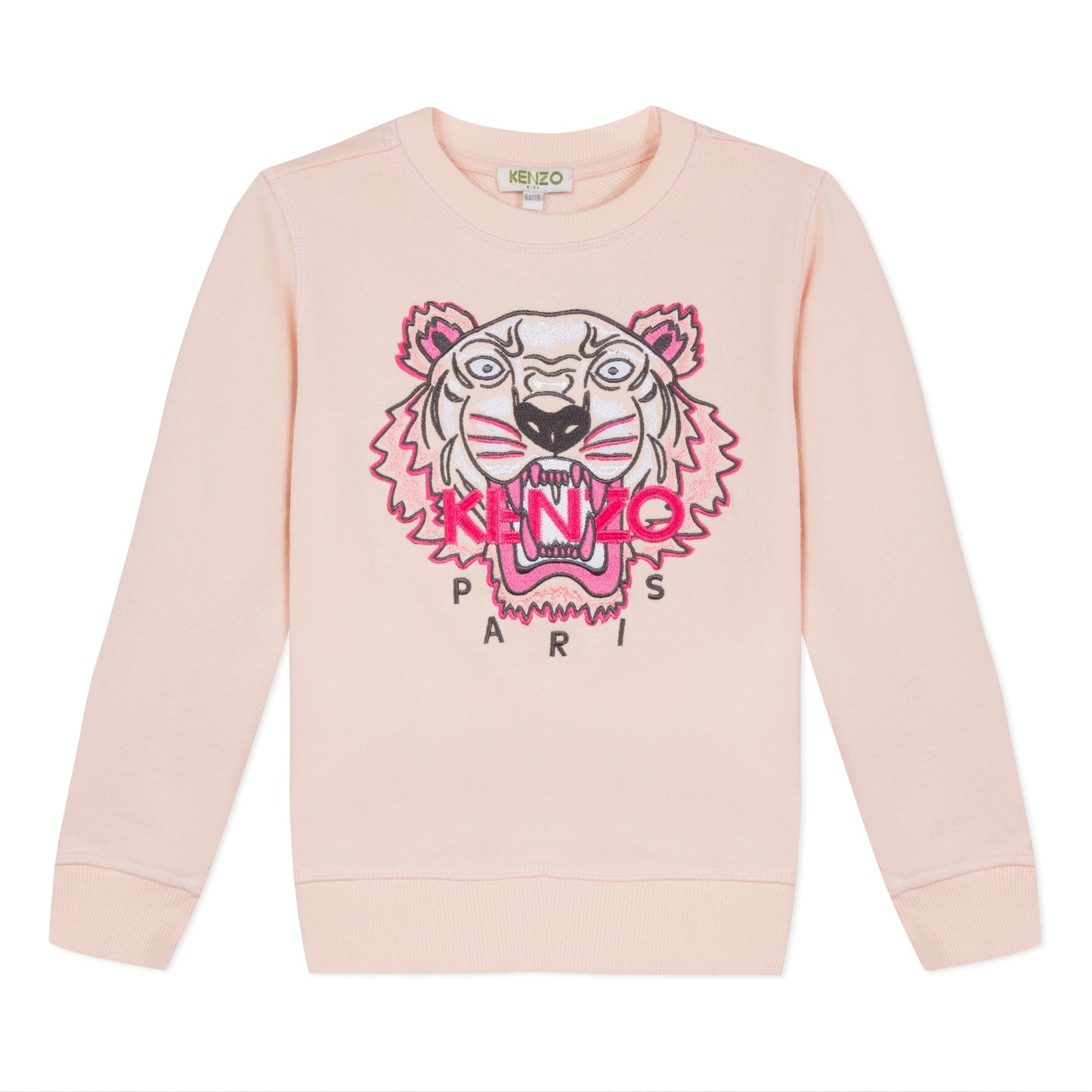 Girls Pink Tiger Cotton Sweatshirt
