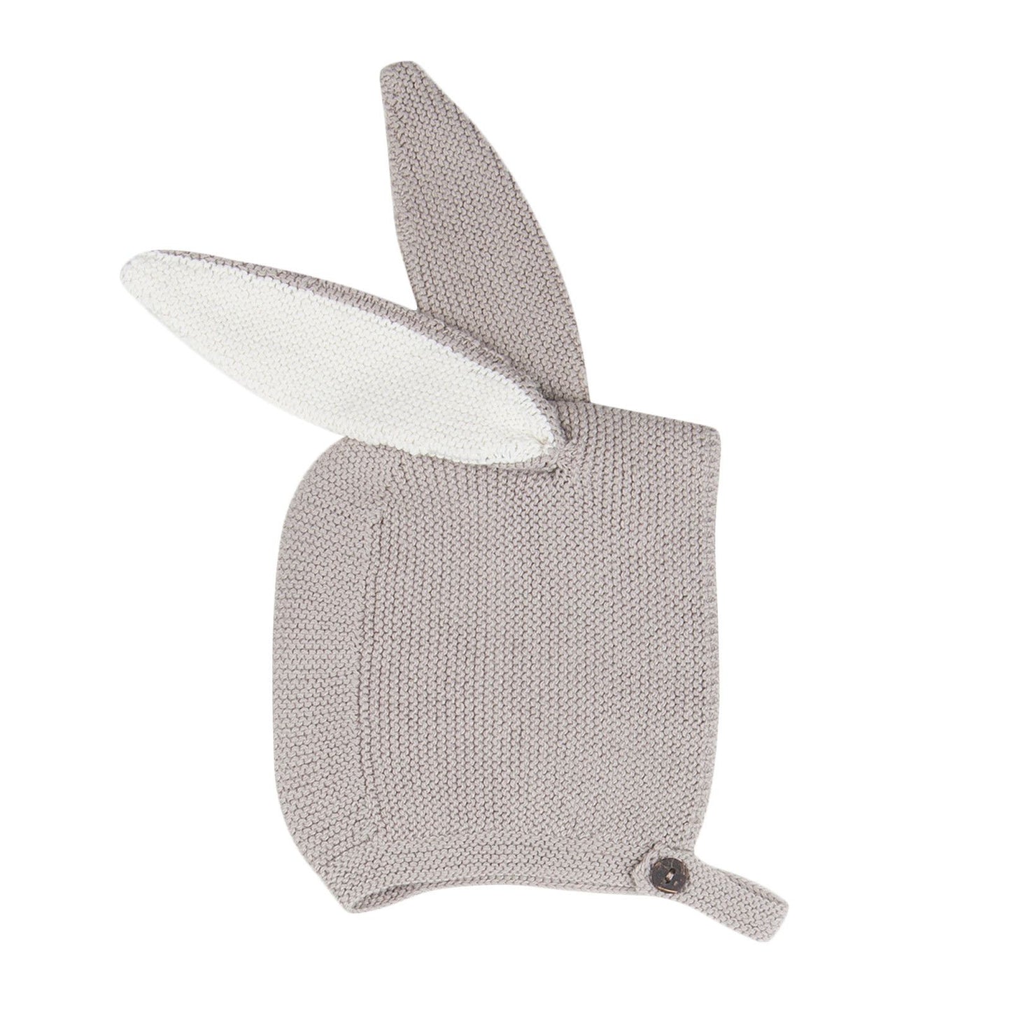 Baby Grey Alpaga Wool Bunny Ears Earflaps Hats