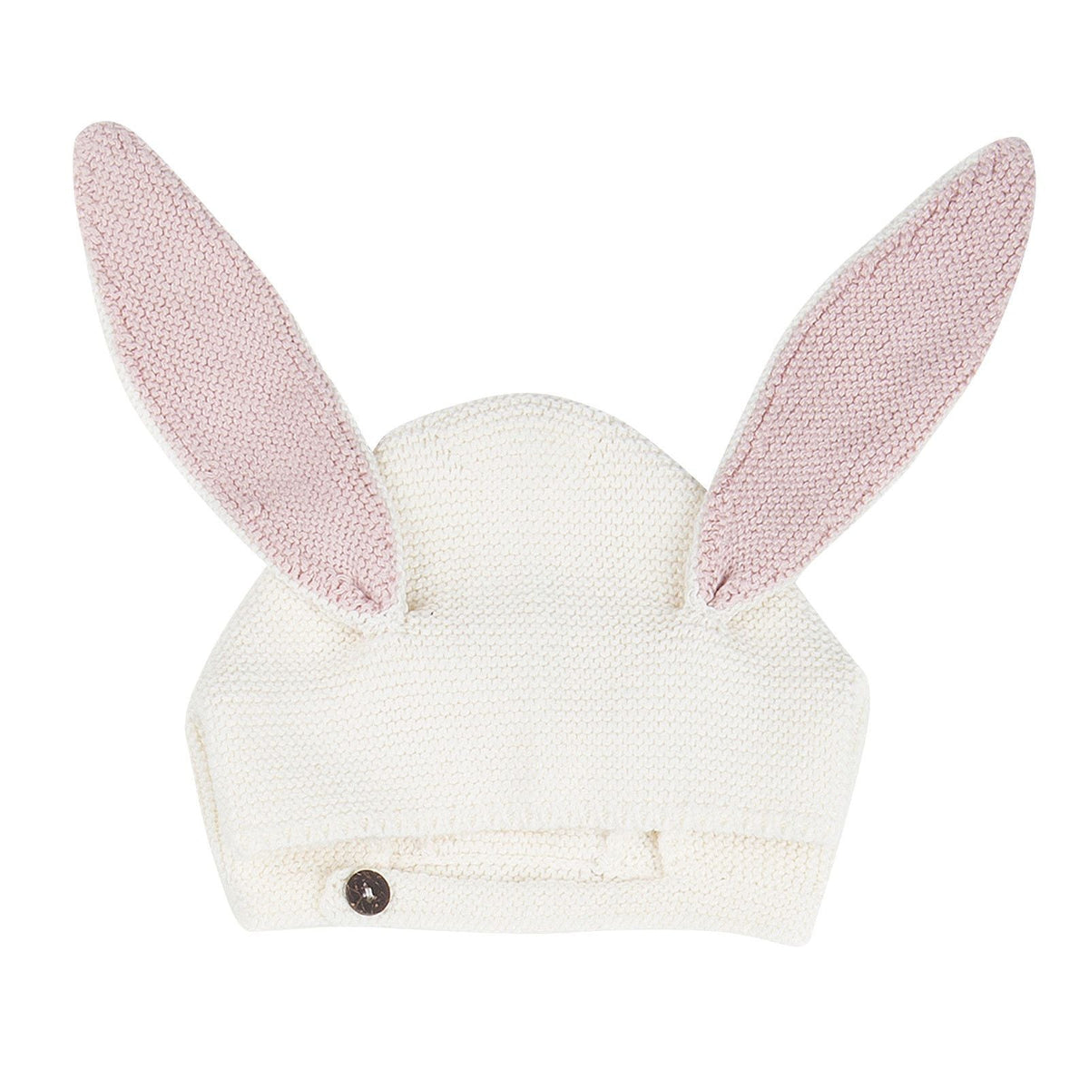 Baby White Alpaga Wool Bunny Ears Earflaps Hats