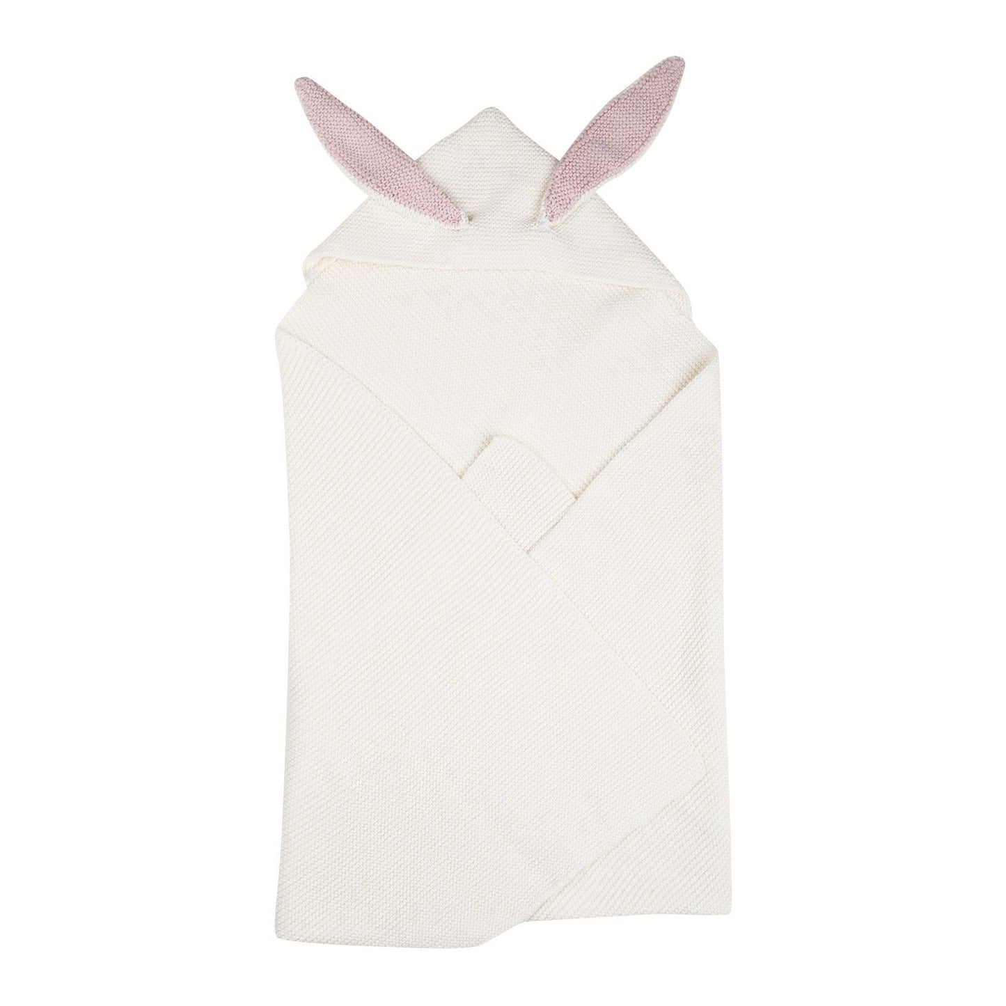 Baby White Alpaga Wool Bunny Ears Blanket
