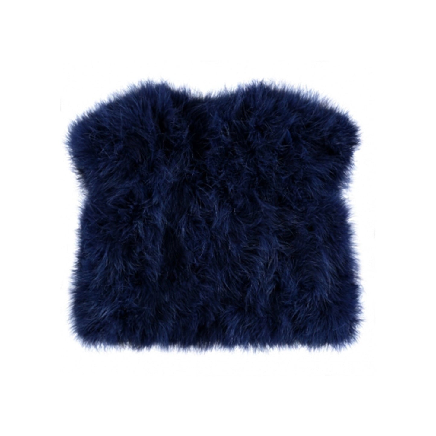 Girls Navy Turkey Feather Jacket