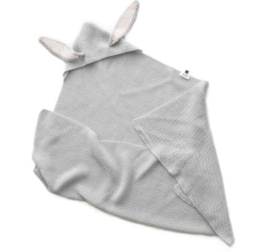 Baby Grey Baby Alpaca Bunny Blanket