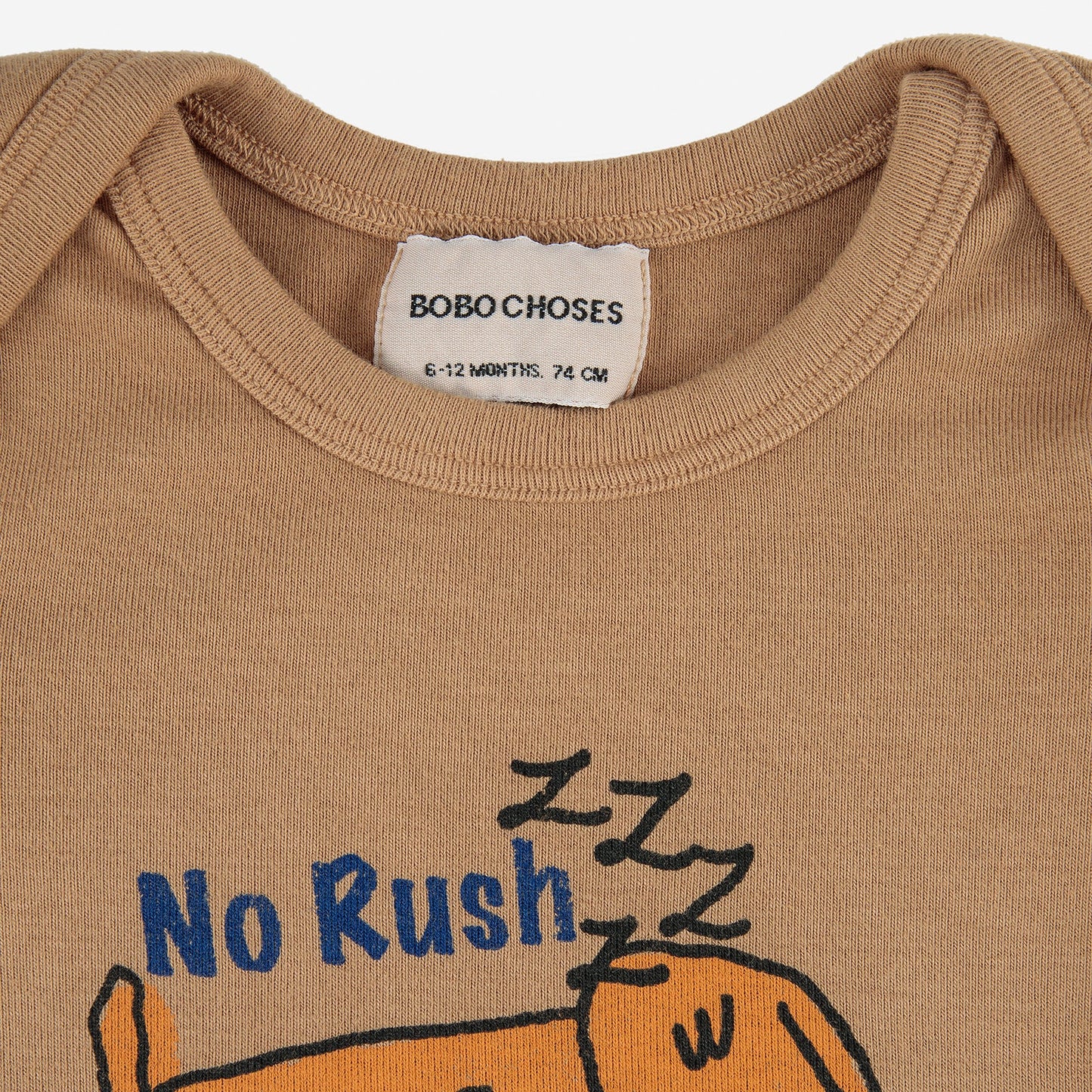 婴儿棕色印花棉连体衣