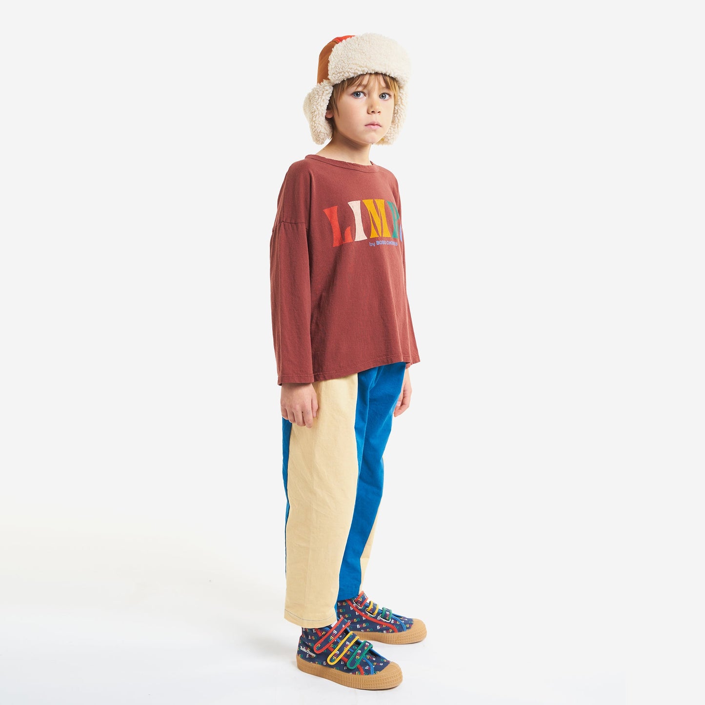 儿童深红色Logo棉T恤