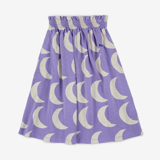 女童紫色月亮棉短裙
