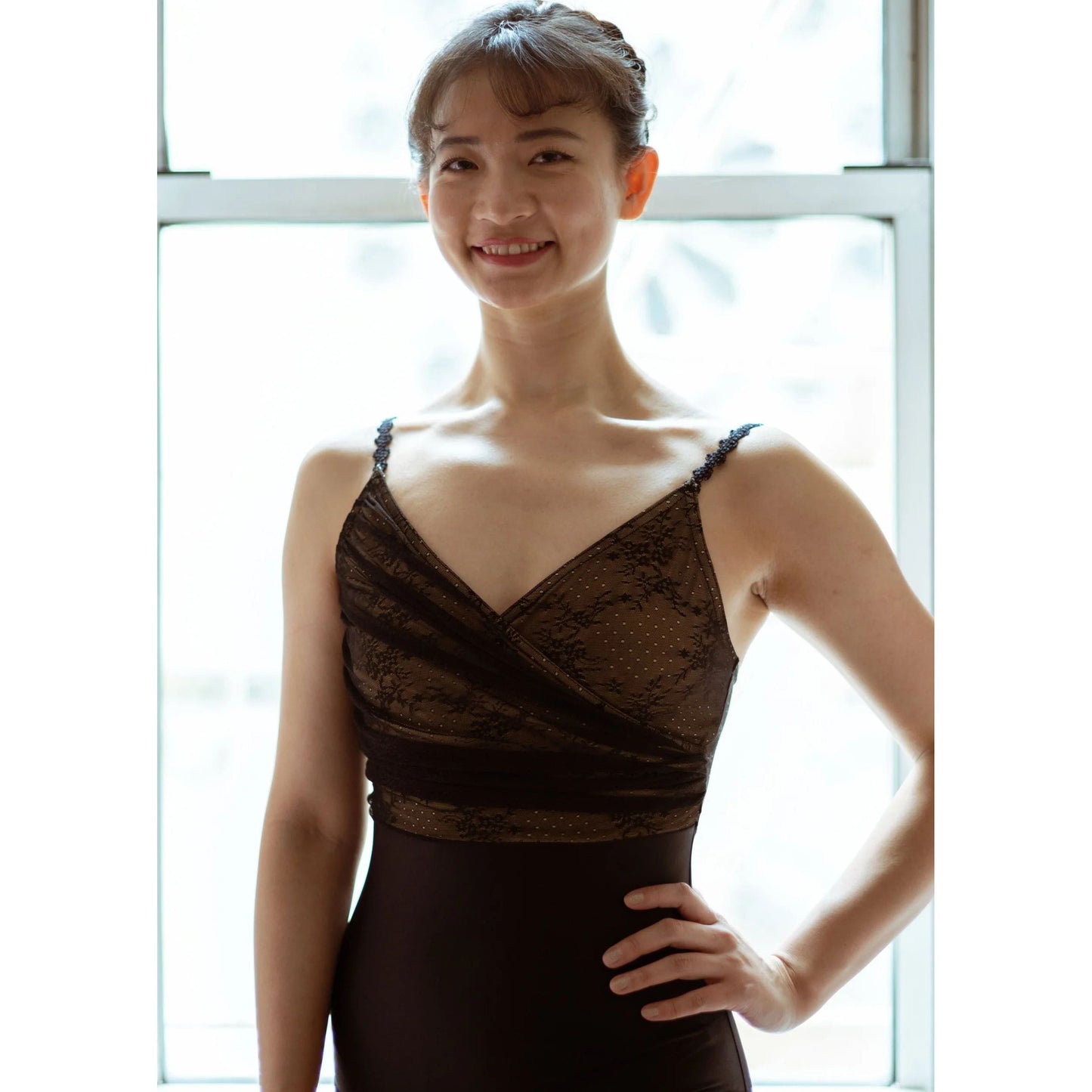 女士黑色芭蕾舞连体衣(2238/Black)