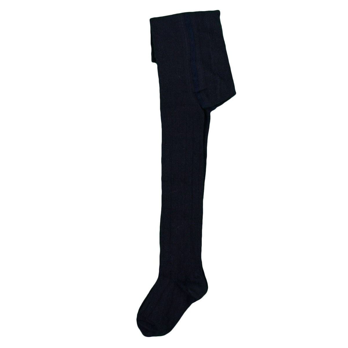 Baby Girls Navy Blue Diamante Logo Cotton Tights