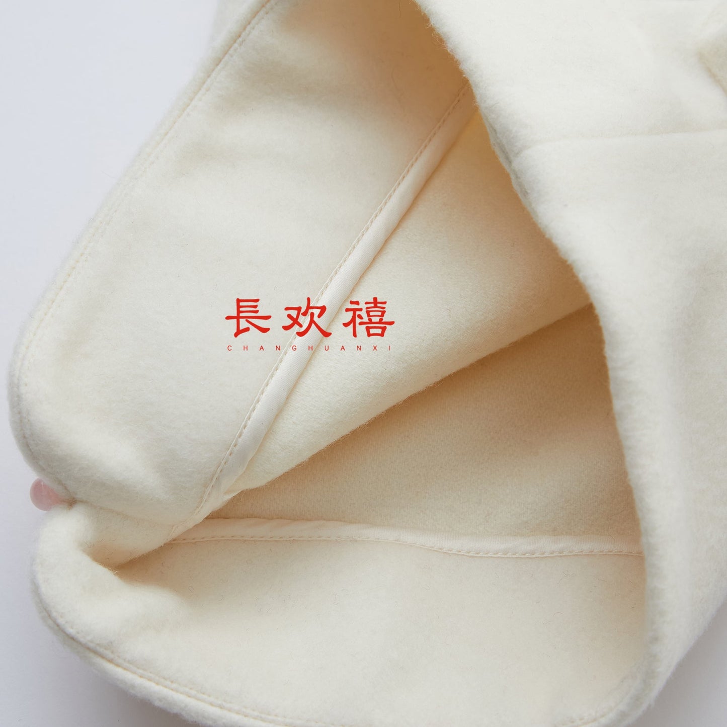 女童白色"朱玉"羊毛短裤