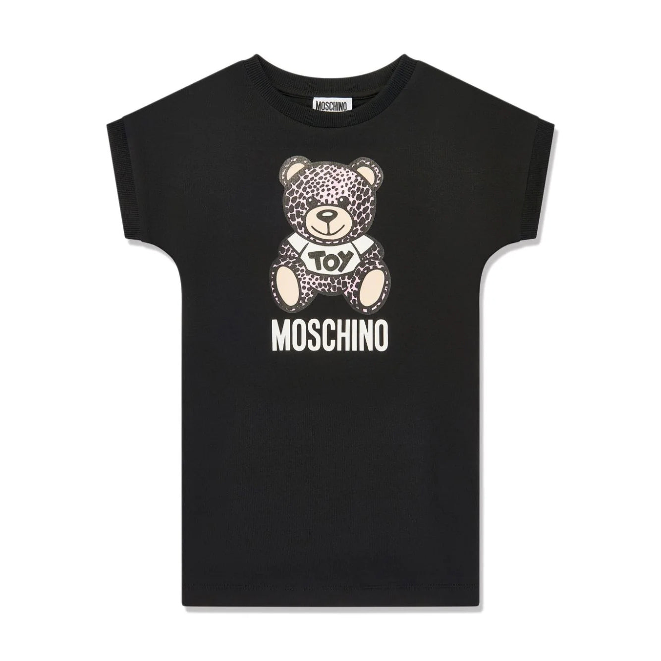 女童黑色泰迪熊棉连衣裙