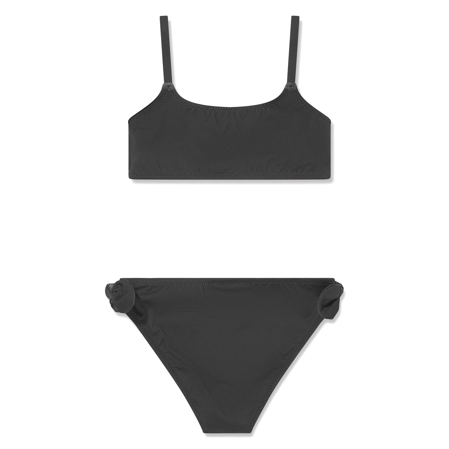 女童黑色Logo泳衣