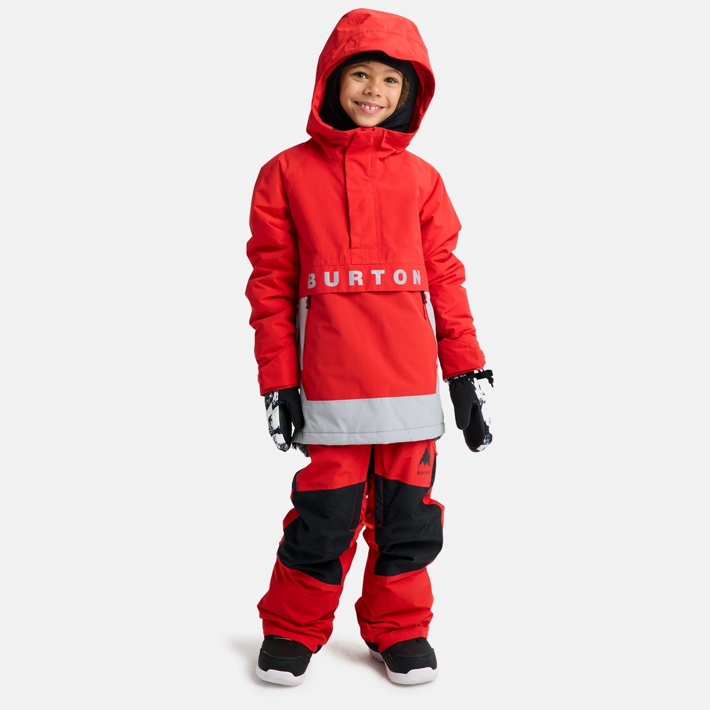 儿童红色"Frostner 2L"连帽滑雪服