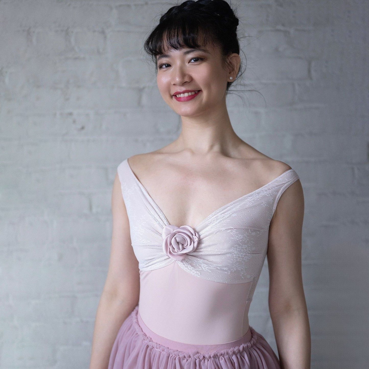 女士粉色芭蕾舞连体衣(2340/Dusty Pink)
